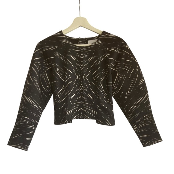 CBKD × BNKR marble long sleeve crop top Size XS NEW - Picture 1 of 16